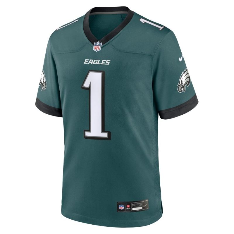 Jalen Hurts #1 Philadelphia Eagles Nike Game NFL Jersey Green (2025) view 3
