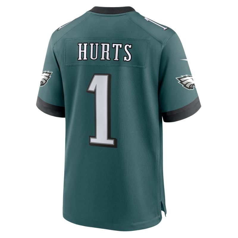 Jalen Hurts #1 Philadelphia Eagles Nike Game NFL Jersey Green (2025) view 2