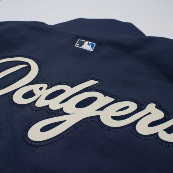 Los Angeles Dodgers City Connect 2026 MLB Authentic Dugout Bomber Jacket Navy view 8