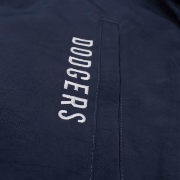 Los Angeles Dodgers City Connect 2026 MLB Authentic Dugout Bomber Jacket Navy view 5