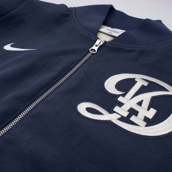 Los Angeles Dodgers City Connect 2026 MLB Authentic Dugout Bomber Jacket Navy view 4