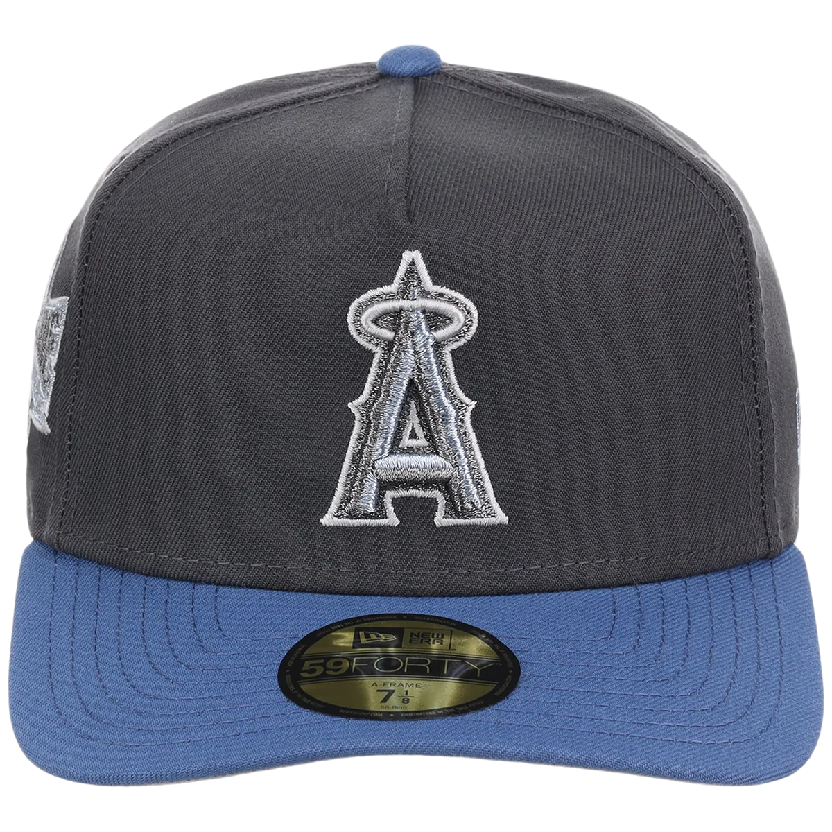 Anaheim Angels MLB Indigo Steel New Era 59FORTY detail view