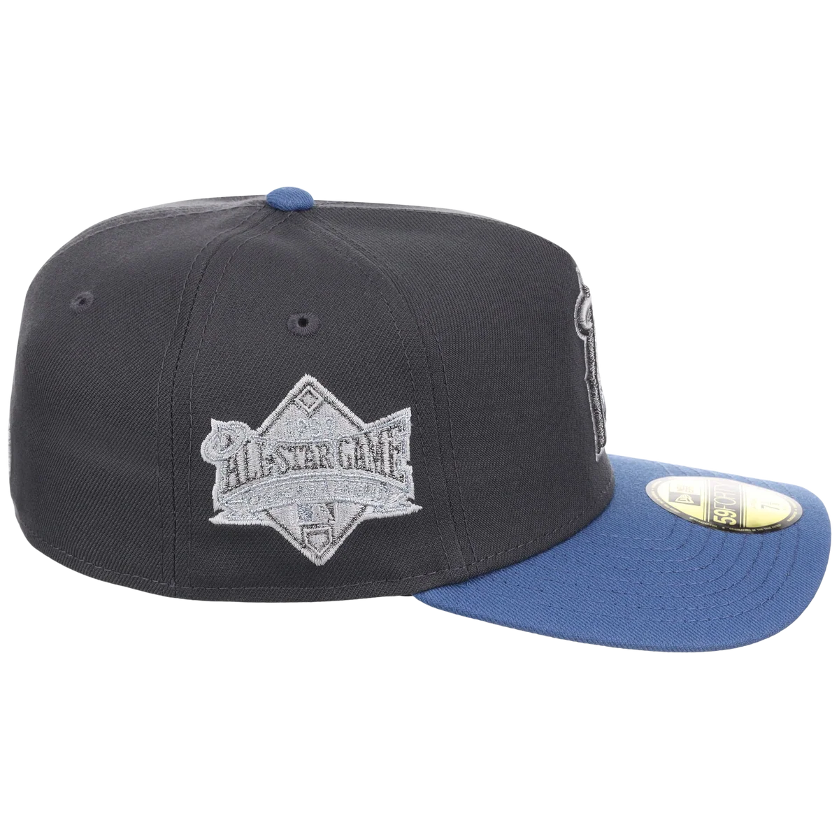 Anaheim Angels MLB Indigo Steel New Era 59FORTY detail view