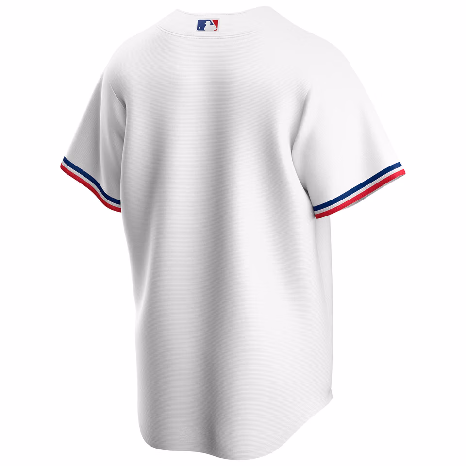 Texas Rangers Nike Replica MLB Home Jersey White view 2