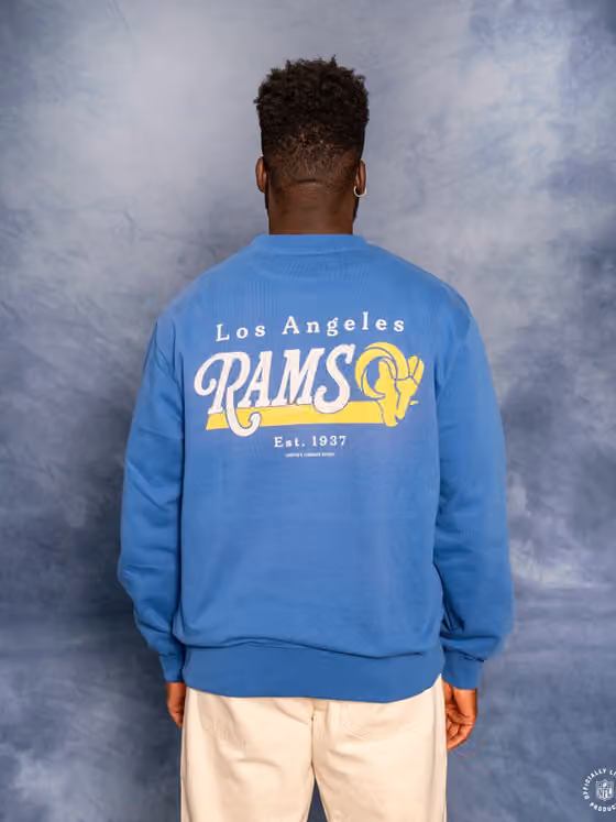 Los Angeles Rams L&L '96 Classics NFL Crew Sweater Blue view 6