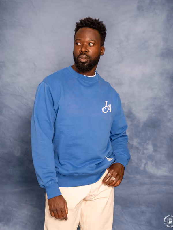 Los Angeles Rams L&L '96 Classics NFL Crew Sweater Blue view 5