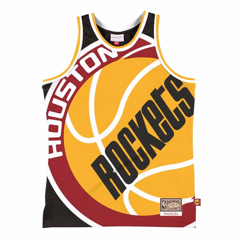 Houston Rockets Big Face 2.0 Mitchell & Ness NBA Jersey Black view 1