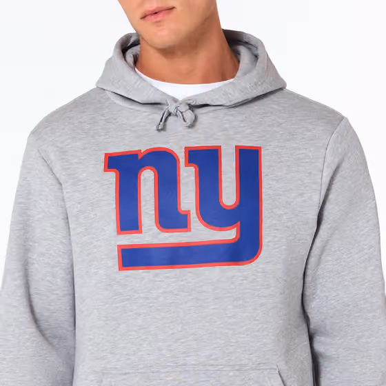 New York Giants Logo Hoodie New Era NFL Sweatshirt Grey view 5