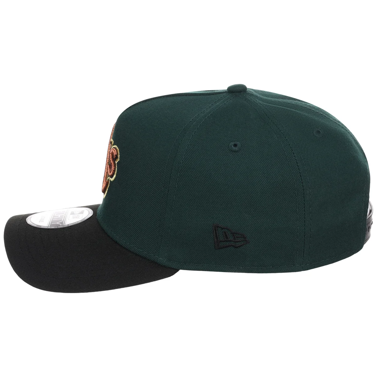 Oakland Athletics MLB Dark Green x Black FASHION CORE New Era 9FORTY A-Frame detail view