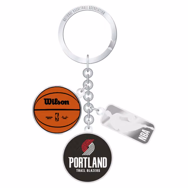 Portland Trail Blazers NBA Charm Key Ring view 1