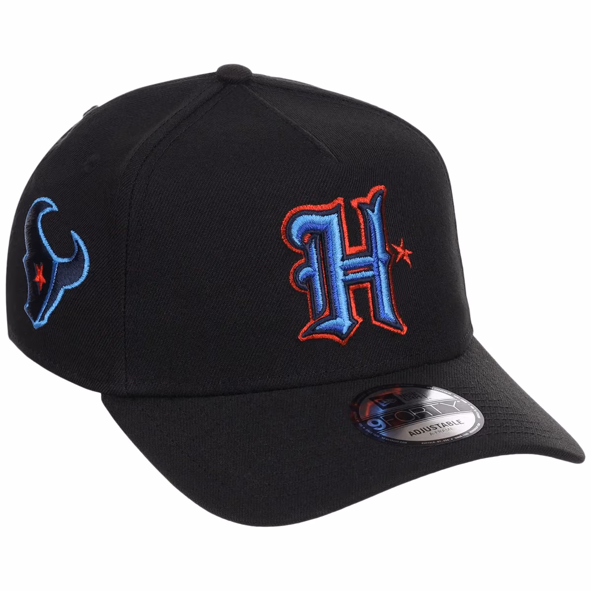 Houston Texans NFL Black Dome New Era 9FORTY A-Frame front view