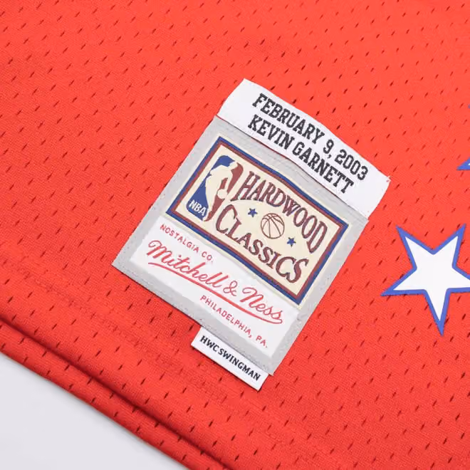 Kevin Garnett #21 2003 NBA All-Star Game Mitchell & Ness Swingman NBA Jersey Red view 3