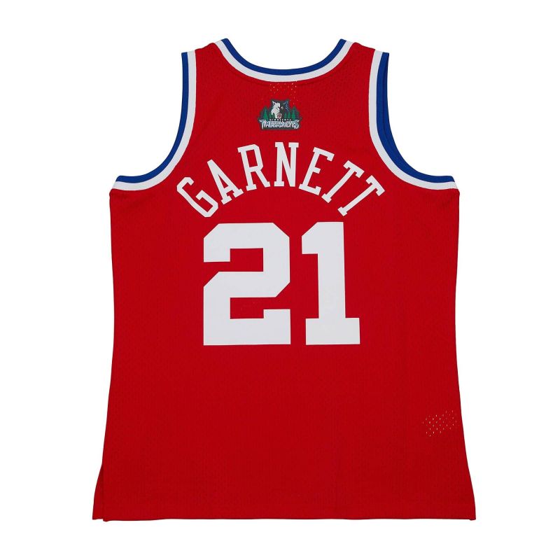 Kevin Garnett #21 2003 NBA All-Star Game Mitchell & Ness Swingman NBA Jersey Red view 2