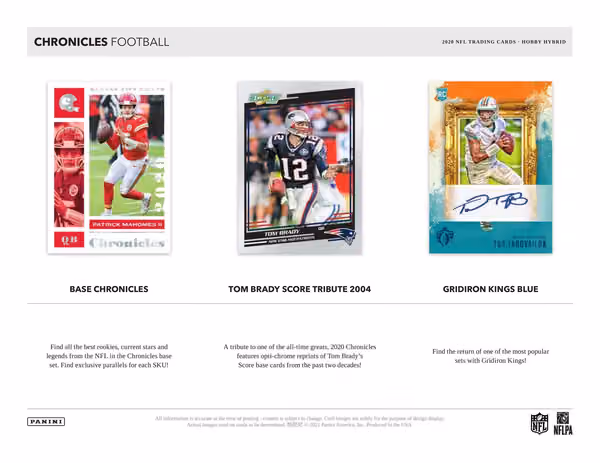 2020 Panini Chronicles Football Hobby Hybrid Box NFL view 2