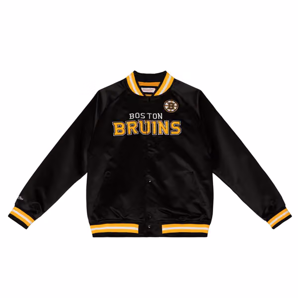 Boston Bruins Mitchell & Ness Lightweight Satin NHL Jacket view 1