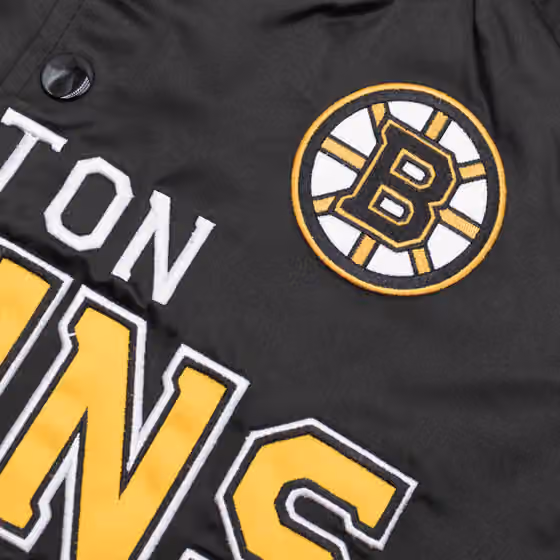 Boston Bruins Mitchell & Ness Lightweight Satin NHL Jacket view 3