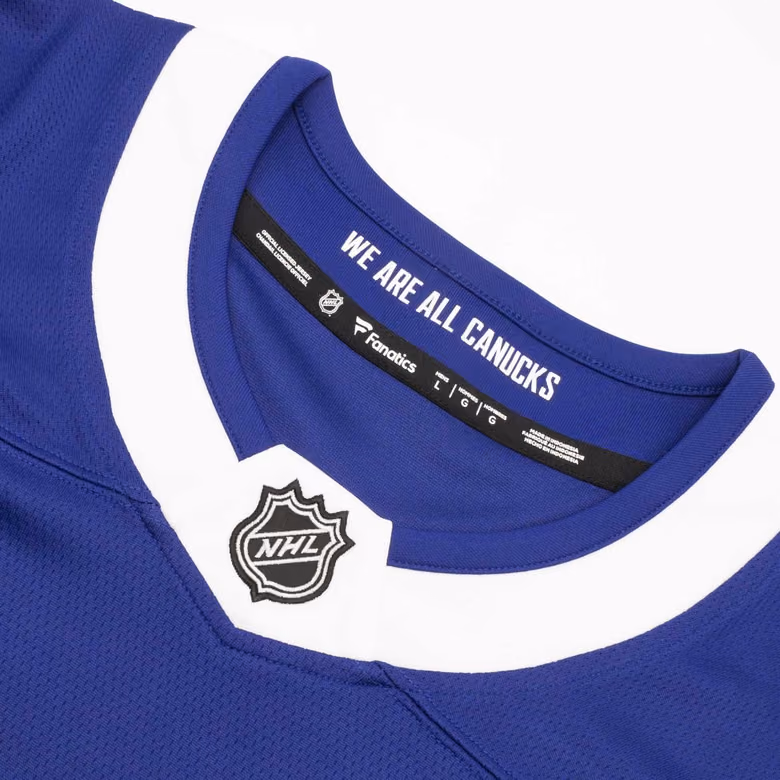 Vancouver Canucks Fanatics Breakaway NHL Jersey Alternate Blue view 4