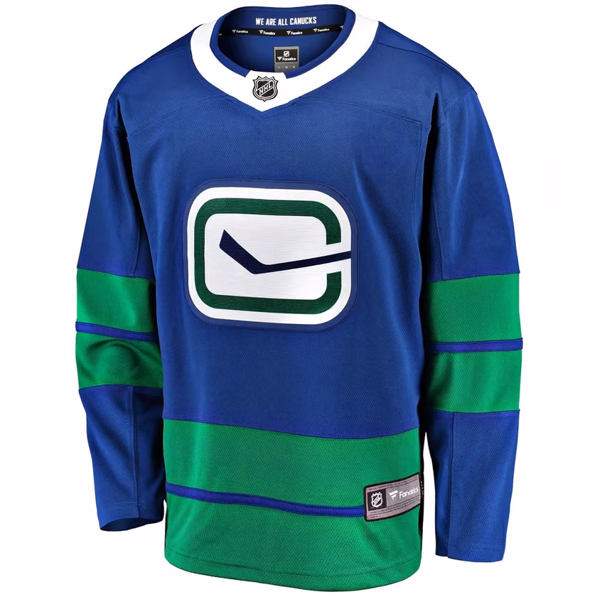 Vancouver Canucks Fanatics Breakaway NHL Jersey Alternate Blue view 1