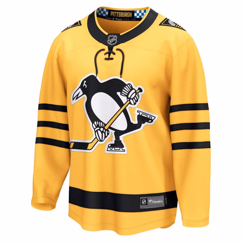 Pittsburgh Penguins Breakaway NHL Jersey Alternate Yellow view 1