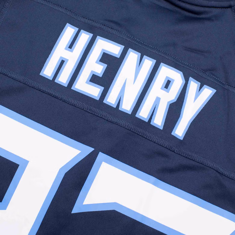 Derrick Henry #22 Tennessee Titans Nike Game NFL Football Jersey Navy view 4