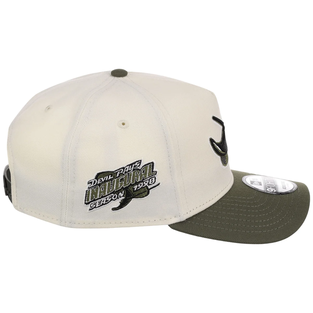 Tampa Bay Rays MLB Chrome Olive New Era 9FORTY detail view