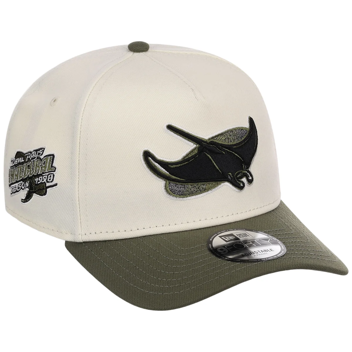 Tampa Bay Rays MLB Chrome Olive New Era 9FORTY front view