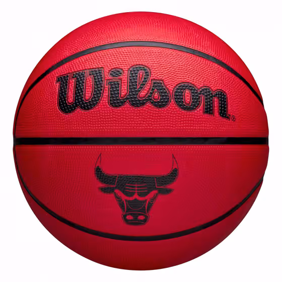 Chicago Bulls Solid Wilson NBA Basketball Red (Size 5) view 1