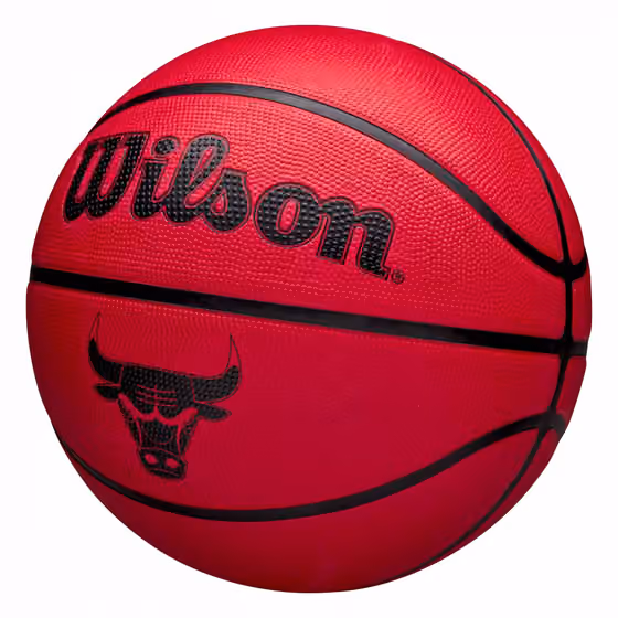 Chicago Bulls Solid Wilson NBA Basketball Red (Size 5) view 4