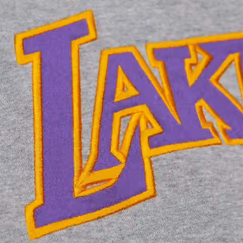 Los Angeles Lakers Mitchell & Ness Heritage Fleece NBA Hoodie Gray view 3