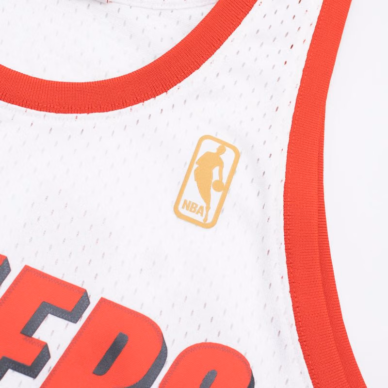 Jermaine O'Neal #5 Portland Trail Blazers 1996-97 Mitchell & Ness Swingman NBA Jersey White view 5