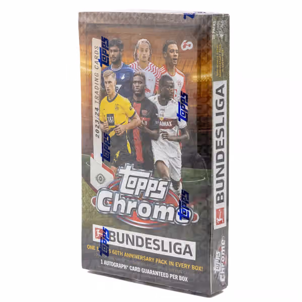 2023/24 Topps Chrome Bundesliga Soccer Hobby Box view 1