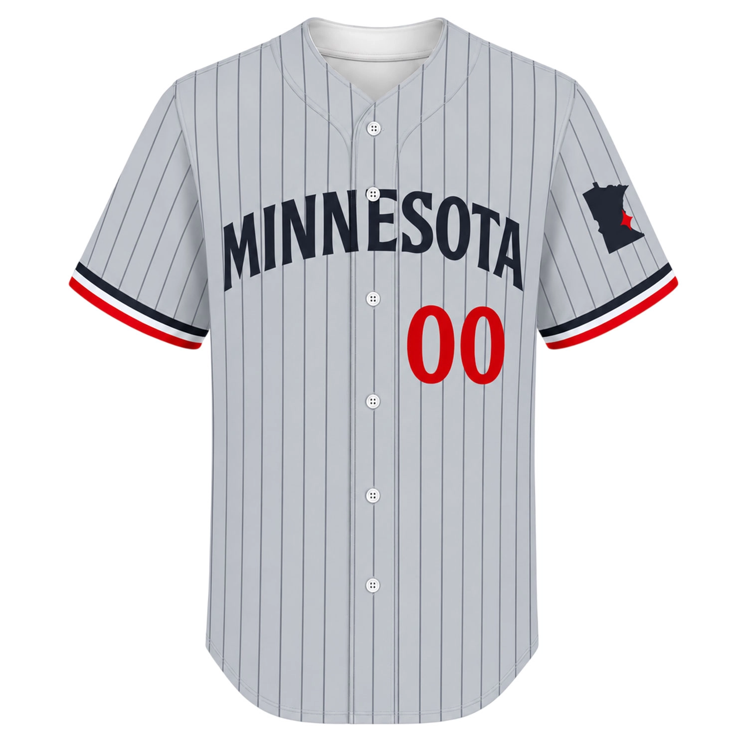 Minnesota Twins Pinstripe Jersey Custom Remarkable Gray