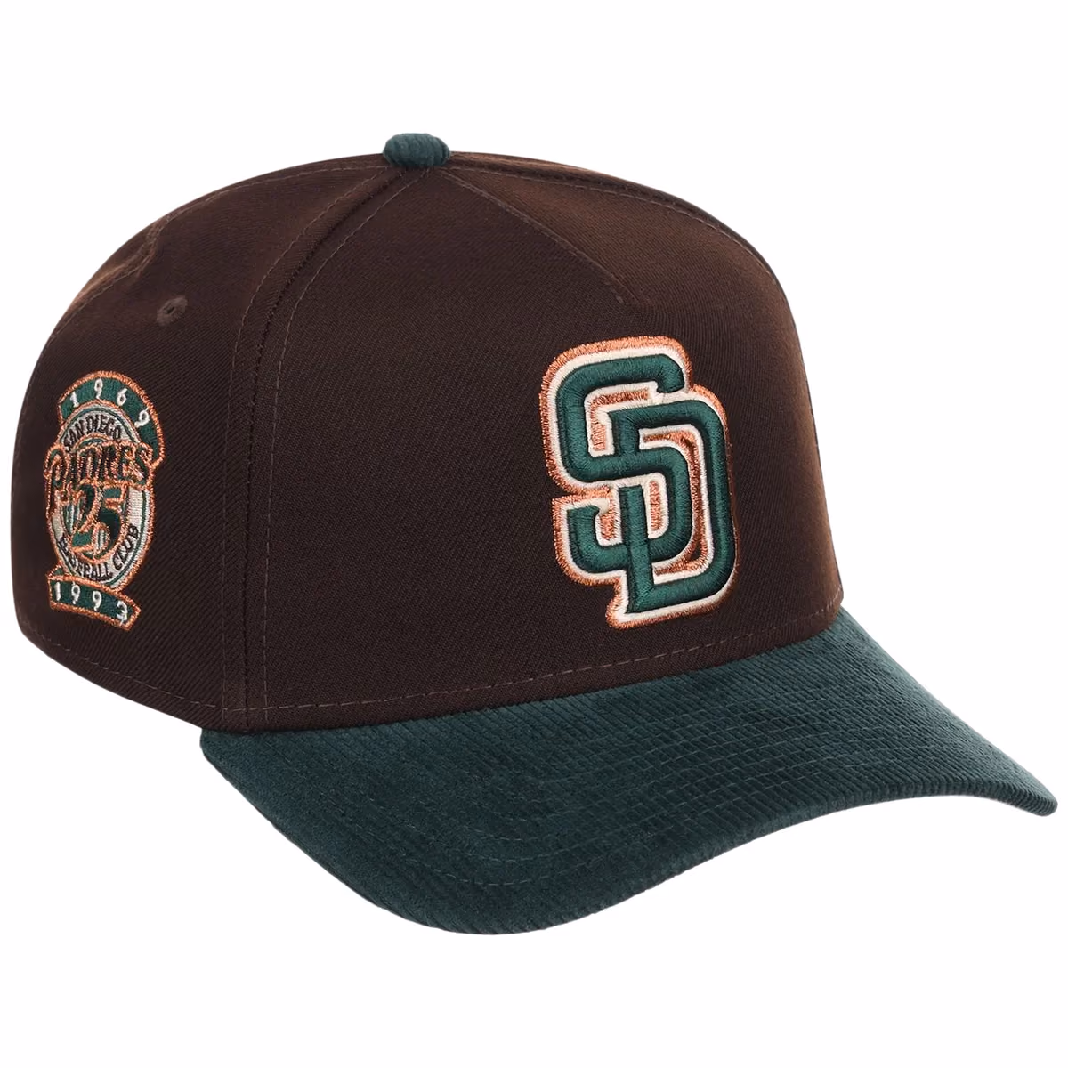 San Diego Padres MLB Forest Ember New Era 9FORTY A-Frame front view