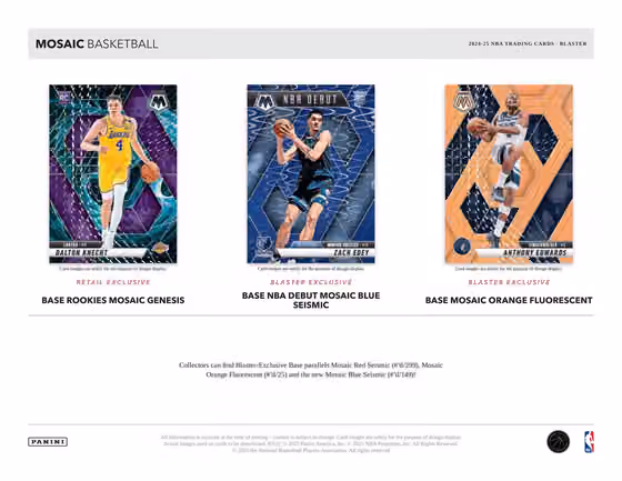2024/25 Panini Mosaic Basketball NBA Mega Box view 2