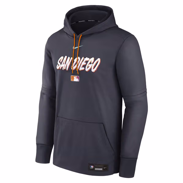 San Diego Padres City Connect 2026 MLB Authentic Therma Hoodie Navy view 2