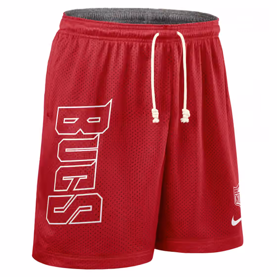Tampa Bay Buccaneers 2025 NFL Sideline Reversible Mesh Nike Dri-FIT Shorts Red view 2