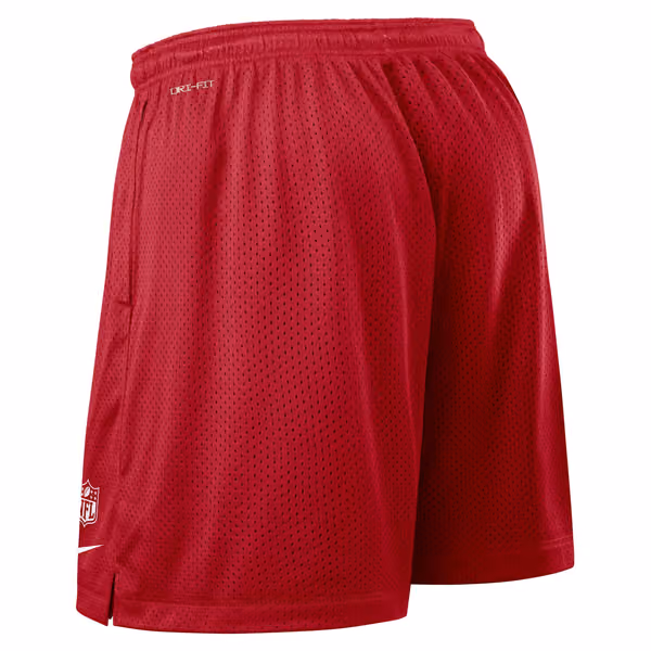 Tampa Bay Buccaneers 2025 NFL Sideline Reversible Mesh Nike Dri-FIT Shorts Red view 3