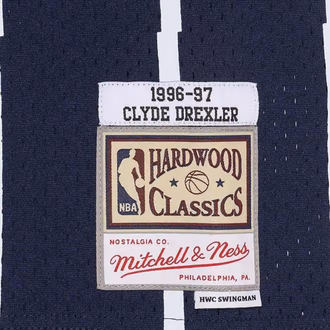 Clyde Drexler #22 Houston Rockets 1996-97 Swingman NBA Jersey Navy view 3
