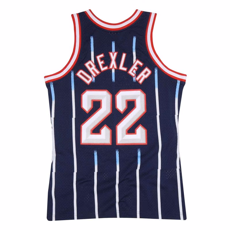 Clyde Drexler #22 Houston Rockets 1996-97 Swingman NBA Jersey Navy view 2