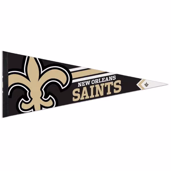 New Orleans Saints Big Logo Premium Football NFL Pennant view 1