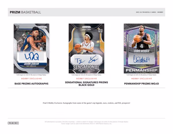 2025/26 Panini Prizm Basketball Hobby Box view 2
