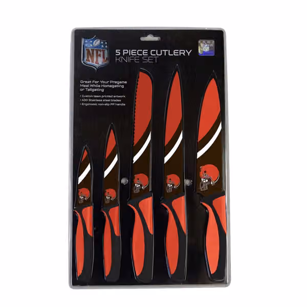 Cleveland Browns NFL 5-Piece Kitchen Knife Set view 3