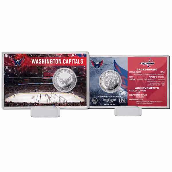 Washington Capitals Team History NHL Silver Coin Card view 1