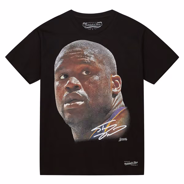 Shaquille O'Neal Mitchell & Ness Real Big Face NBA Tee Black view 1