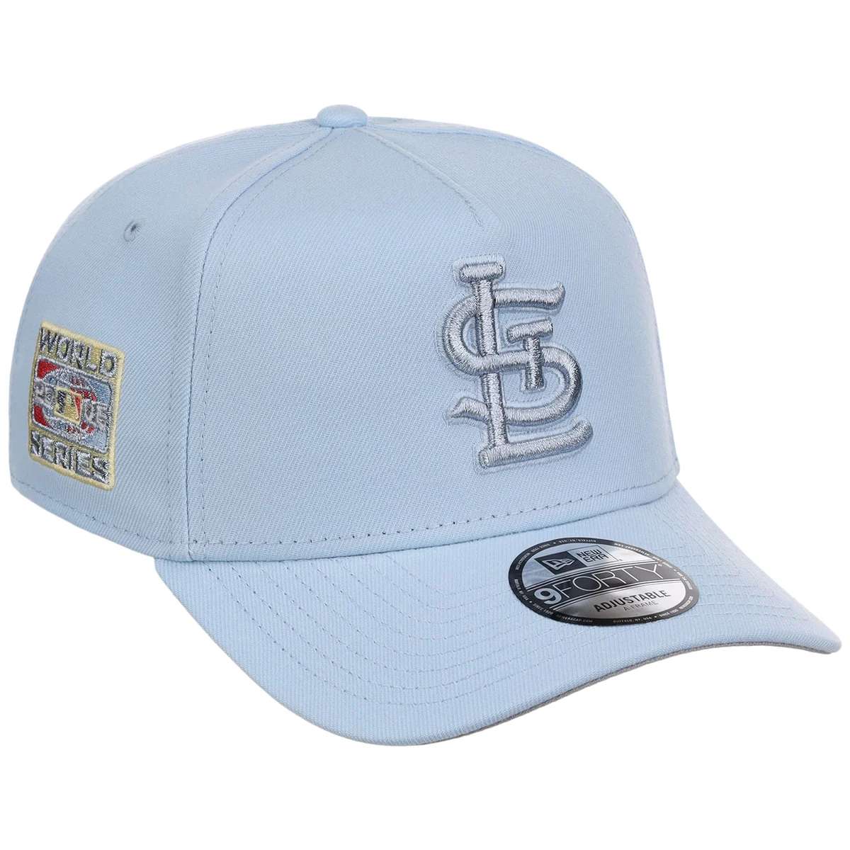 St. Louis Cardinals MLB Glacial Blue New Era 9FORTY A-Frame front view