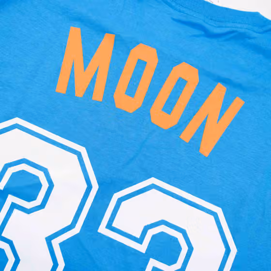 Jackie Moon #33 Flint Tropics Semi-Pro Basketball T-Shirt Blue view 2