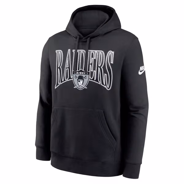 Las Vegas Raiders Throwback Full Blitz Club NFL Hoodie Black view 1
