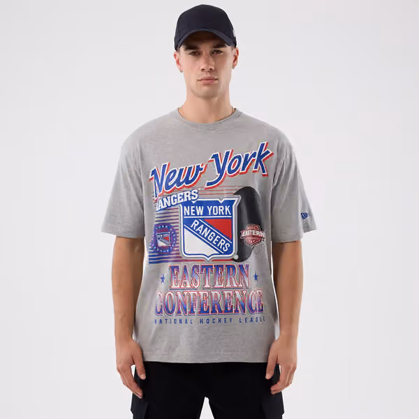 New York Rangers Sport Classics Oversized NHL T-Shirt Gray view 1