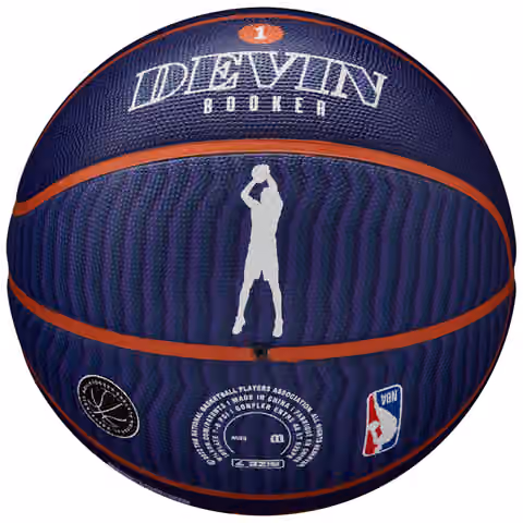 Devin Booker Phoenix Suns NBA Icon Outdoor Basketball (Size 7) view 1