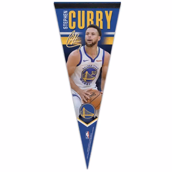 Steph Curry Golden State Warriors Premium NBA Pennant view 1